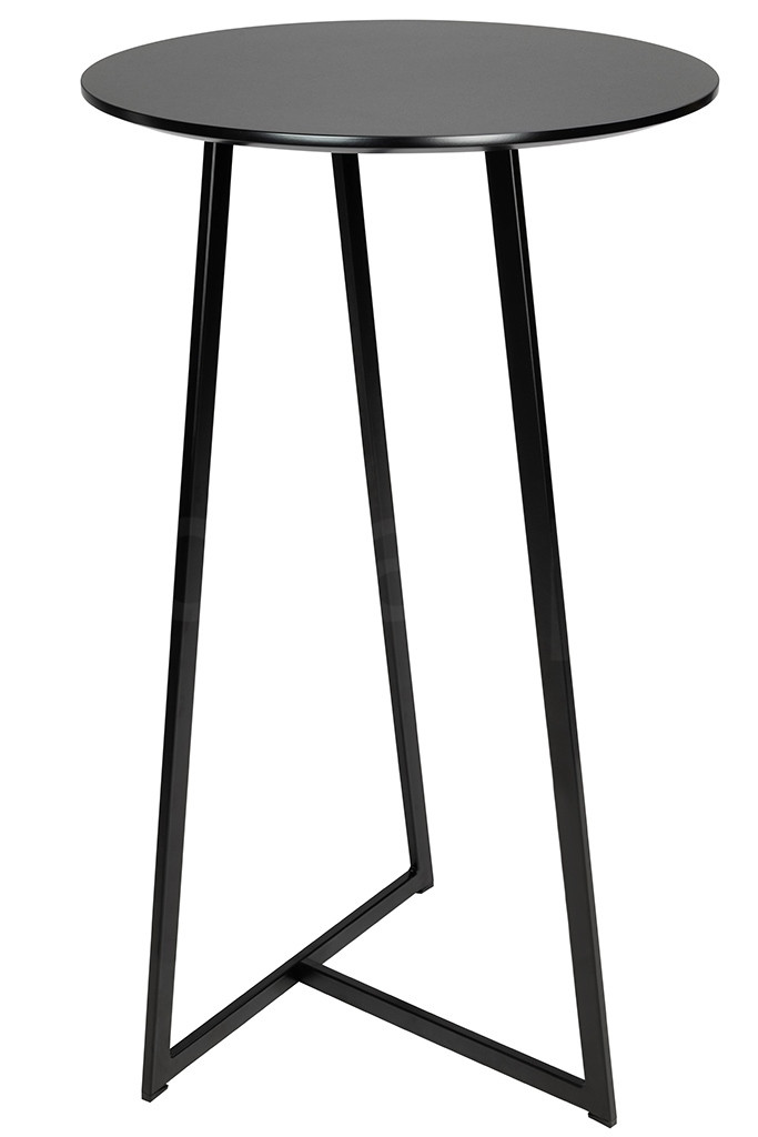 Stolik barowy ALLEN 60 czarny  - MDF, metal
