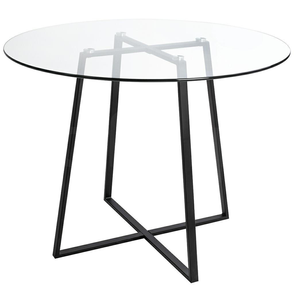 Stół CARAT GLASS 100 - szkło, czarna podstawa