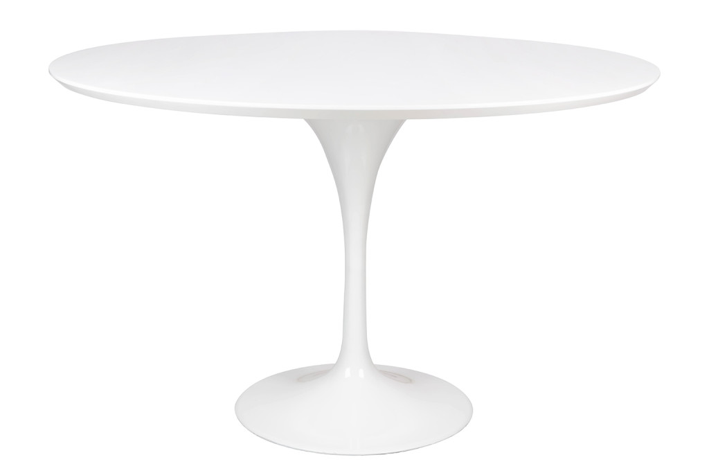 Stół TULIP PREMIUM 120 biały - włókno szklane, metal