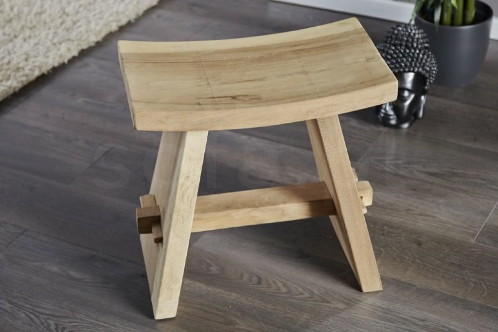 INVICTA stołek ZEN 50 cm naturalne drewno tekowe